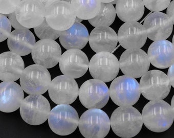 Natural Blue Rainbow Moonstone Beads Freeform Rondelle 15.5