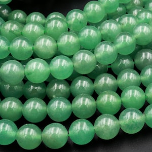Natural Green Aventurine 4mm 6mm 8mm 10mm 12mm Round Beads Natural Green Gemstone 15.5&quot; Strand