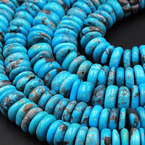 Natural Turquoise Gemstone Heishi Beads Spacer 4mm 6mm 8mm 10mm 12mm 