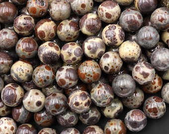 AAA Natural Asteroid Jasper Round Beads 6mm 8mm 10mm Aka Astroite Chocolate Ocean Jasper 15.5" Strand
