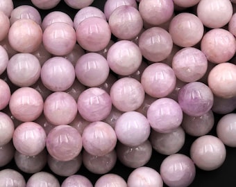 Natural Kunzite 4mm 6mm 8mm 10mm Round Beads Soft Violet Purple Pink Gemstone Real Genuine Natural Kunzite 15.5" Strand