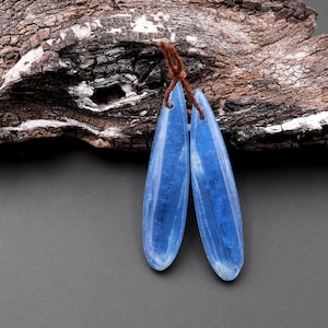AAA Rare Natural Argentina Lemurian Aquatine Blue Calcite Teardrop Earring Pairs Drilled Matched Gemstone Beads