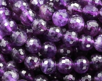 6X4MM AMETHYST LIGHT GEMSTONE GRADE AA FACETED RONDELLE LOOSE BEADS 15.5/"