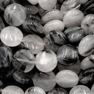 quartz stone 8-10mm black rutile faceted coin beads black rutilated quartz stone beads