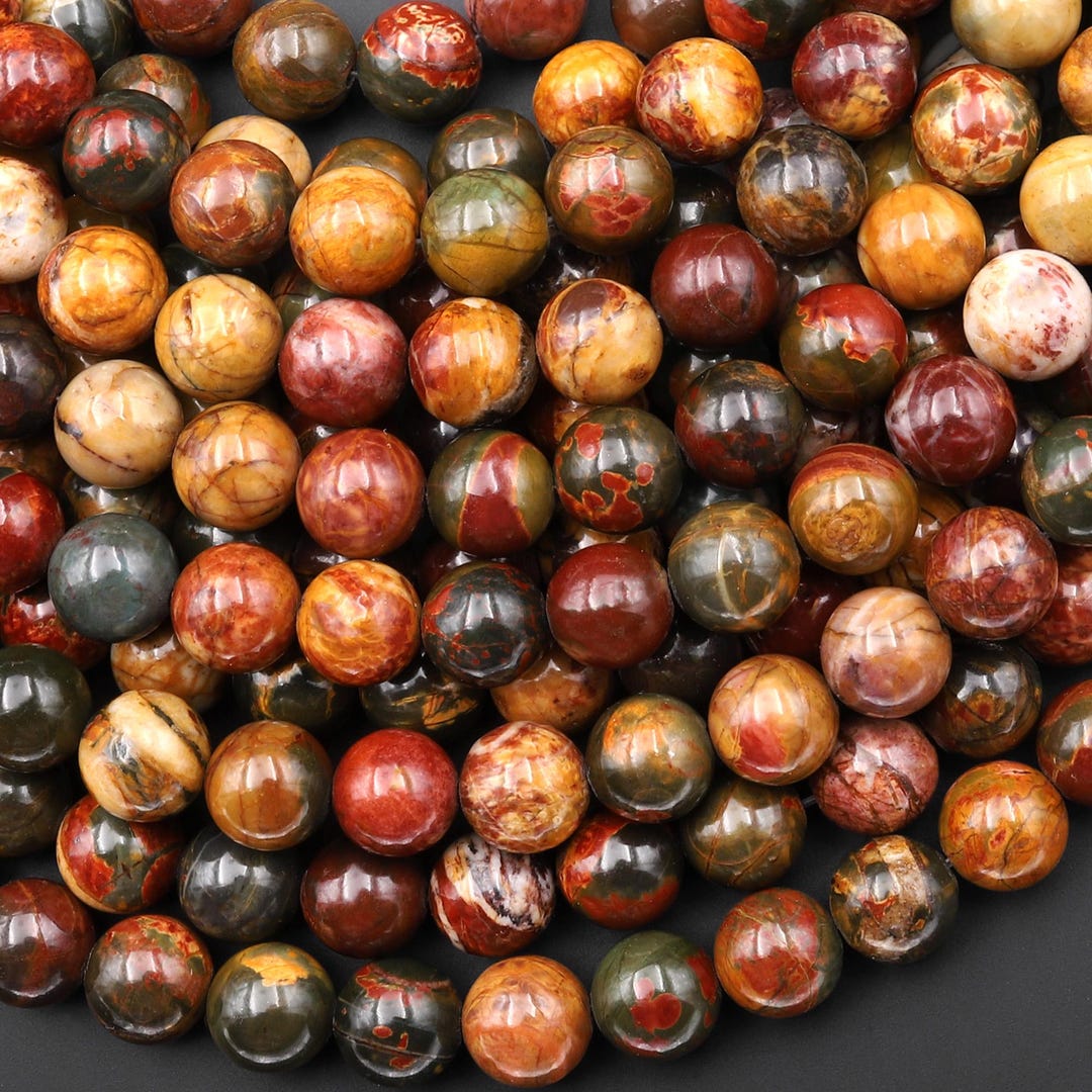 天然レッドクリークジャスパー 4 mm 6 mm 8 mm 10 mm 12 mm 14 mm 16