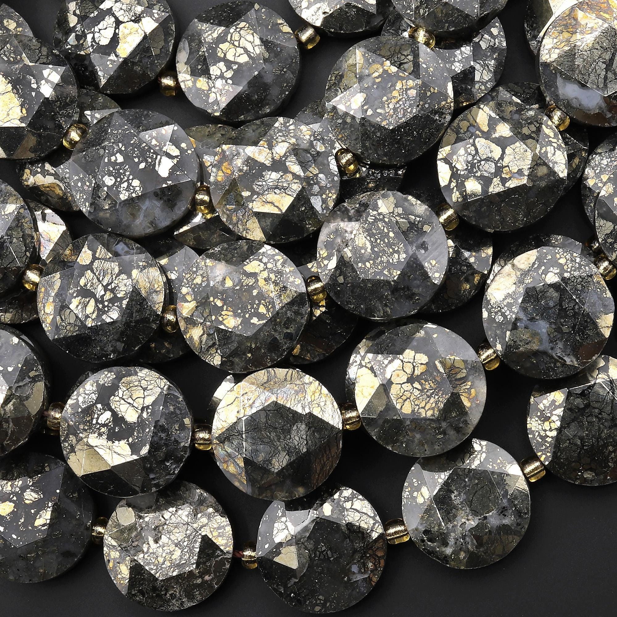 Pietra Marcasite Naturale Sfusa Fondo Piatto Tondo 1000 Pezzi - Foto 6