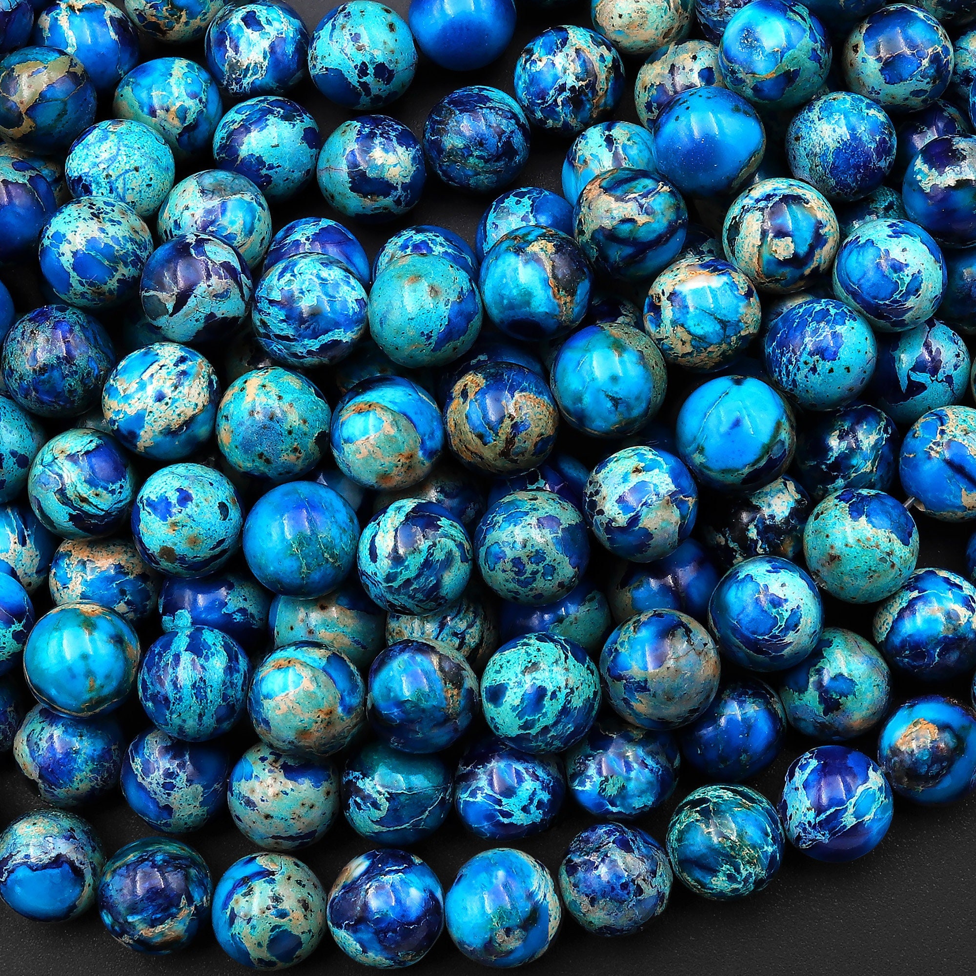 Blaues Meeressediment, Imperialer Jaspis, Klasse AAA, Naturstein