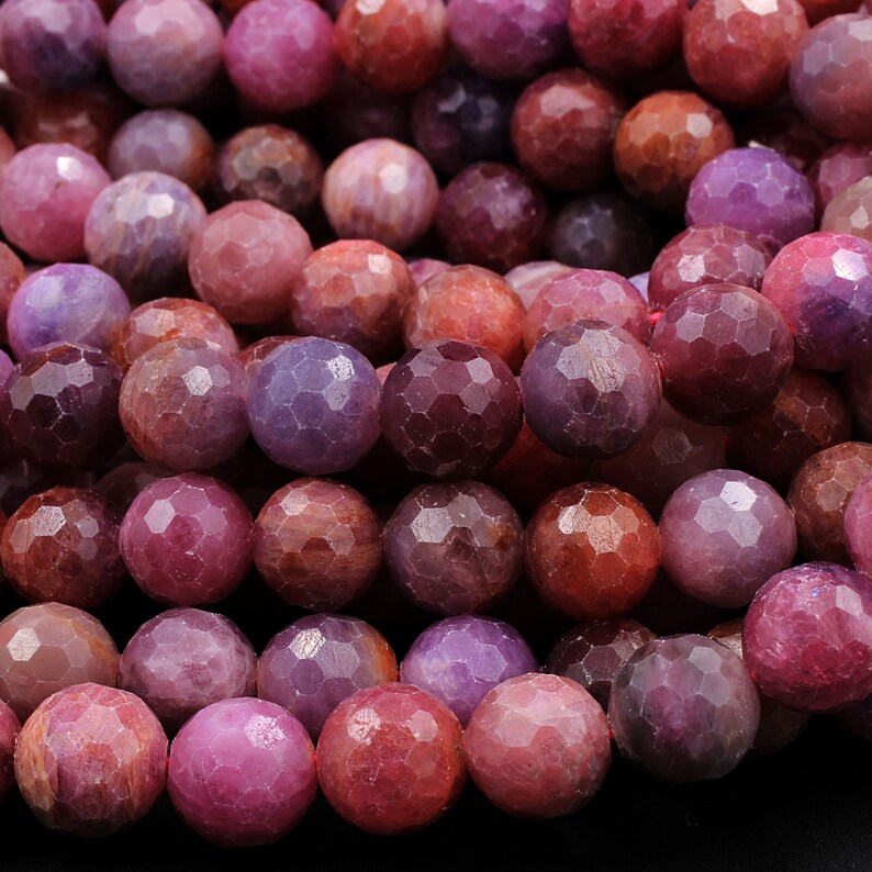 Real Genuine Natural Ruby Gemstone Faceted 6mm 8mm 10mm Round | Etsy