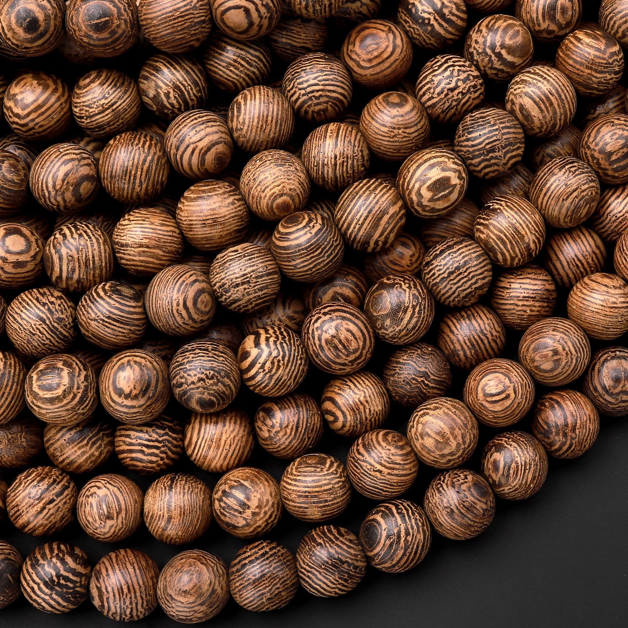 Natural African Wenge Wood Beads 4mm 6mm 8mm 10mm 12mm Great for
