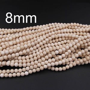 Matte Natural Fossil Jasper River Stone 4mm 6mm 8mm 10mm Round Beads 15.5 Strand 画像 5