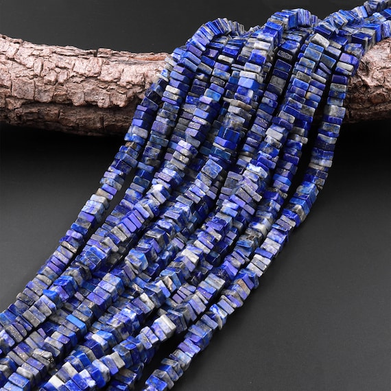 Elegante Collana Quadrata Color Oro Da Uomo Con Ciondolo In Pietra Lapislazzuli, Collare Maschile Geometrico In Acciaio Inossidabile Impermeabile - Foto 6