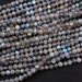 Faceted Labradorite 4mm 6mm Round Beads AA Quality Tons of Flashes Micro Faceted Natural Blue Labradorite Round Beads 15.5' Strand 
