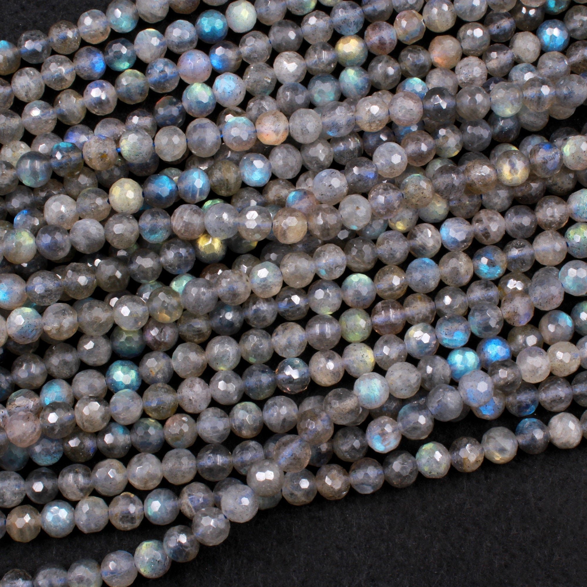 6 Pieces 6mm Labradorite Beads AA Quality