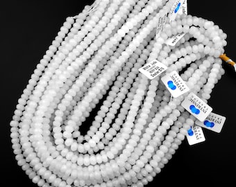 Perline Di Giada Bianca Sfaccettata - Perline Rotonde Di - Foto 8