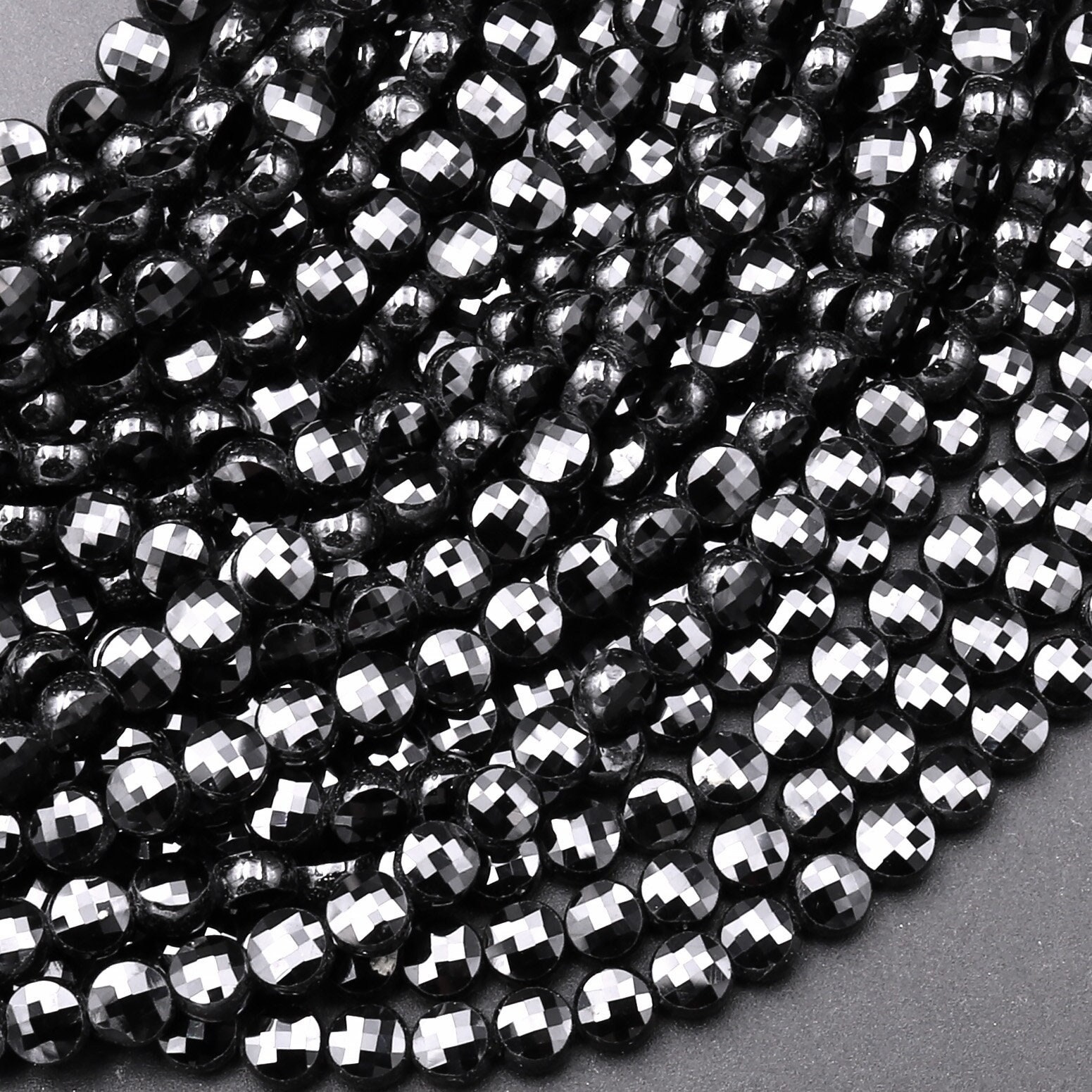 48pcs glass beads round coin shape beads strings for bracelets