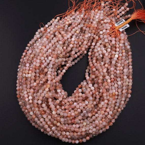 4 Mm Naturstein-Perlen, Facettiert & Klar – Perfekt Für DIY-Schmuck Und Halsketten