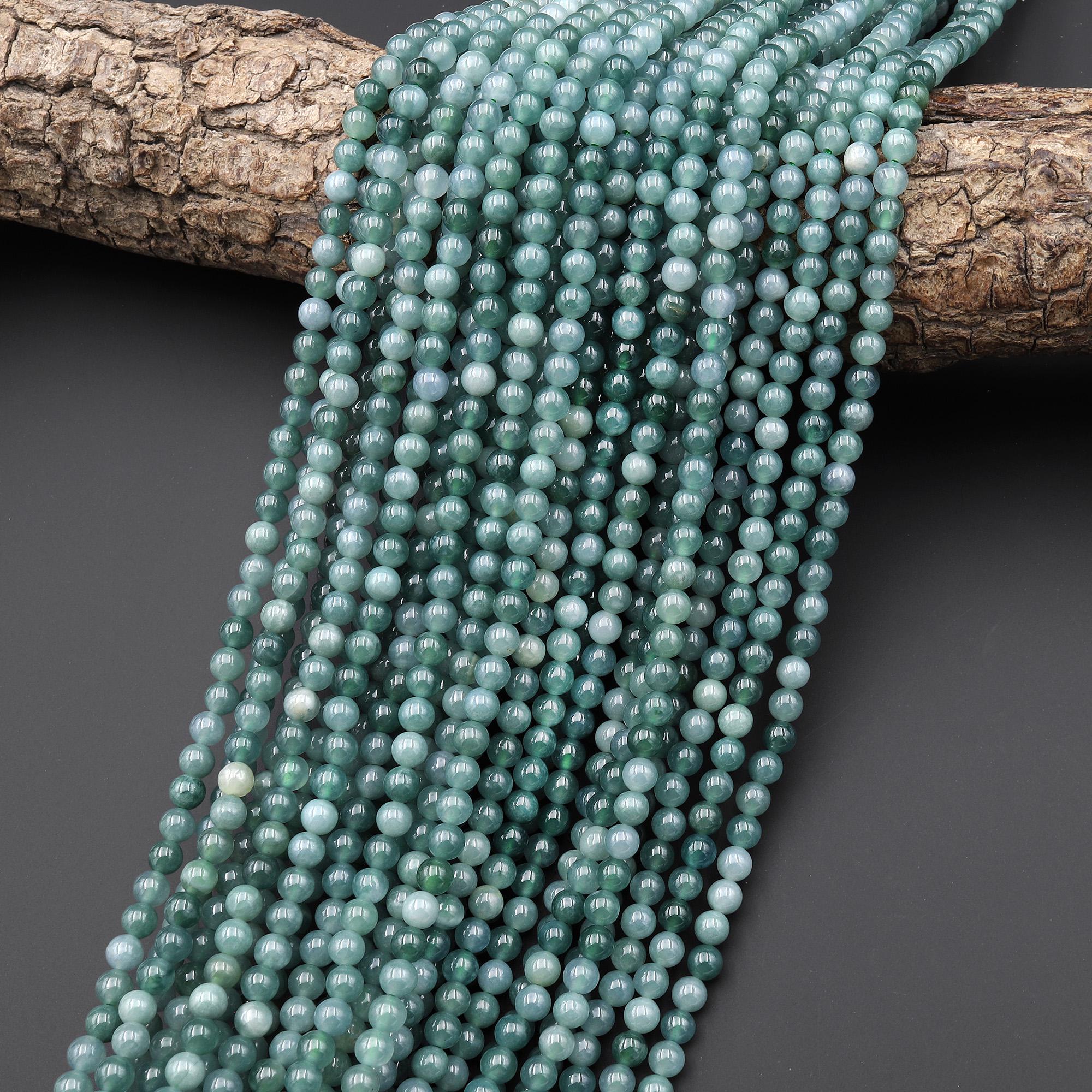 Natural 6mm Sri Lanka Blue Jade Round Gemstone Loose Beads 15 039 039 Strand