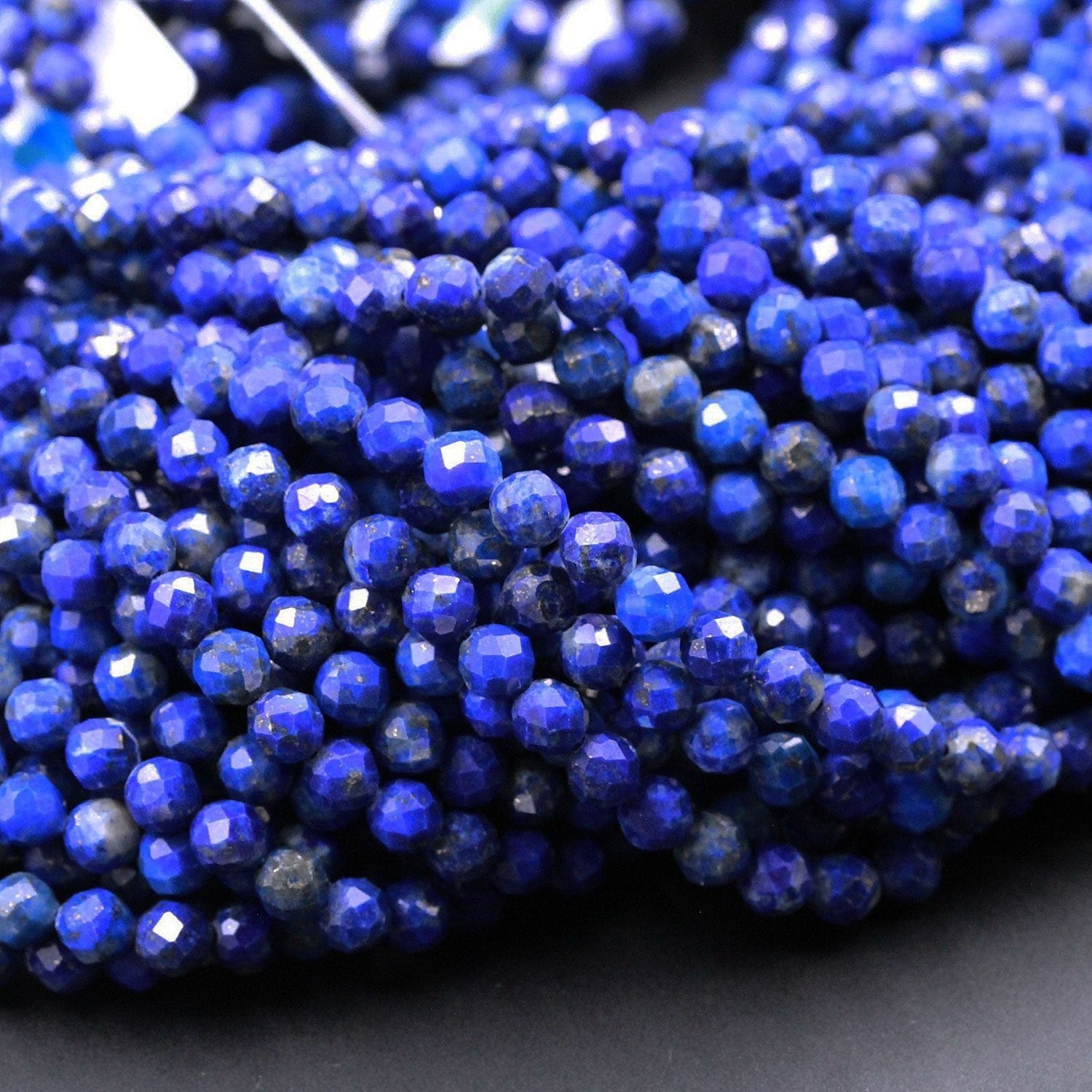 2Mm 3Mm 4Mm Natural Stone Beads Faceted Colorful Tourmaline Lapis Lazuli  Opal Round Beads for Jewelry Making