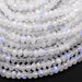 AAA Natural Rainbow Moonstone Faceted Rondelle Beads 4mm 6mm 8mm 10mm High Quality Blue Flashes 15.5' Strand 