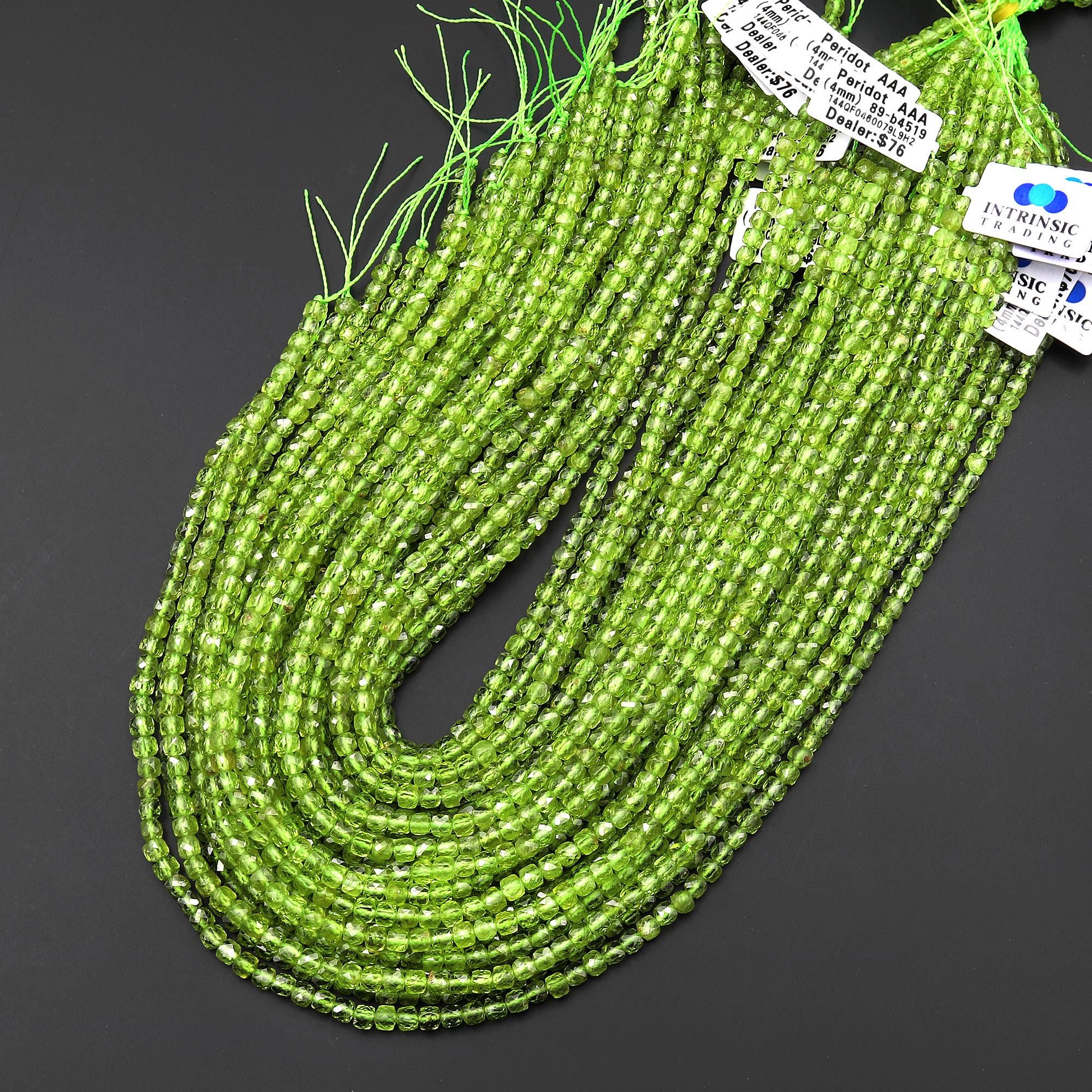 AAAグレード天然グリーンペリドットマイクロファセット2mm 3mm 4mm