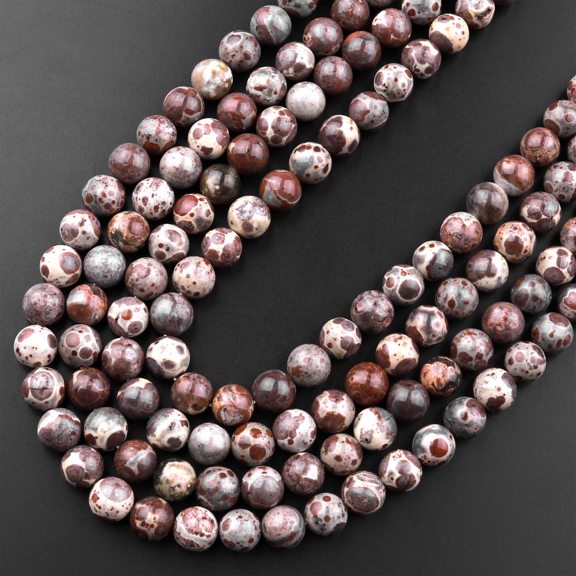 Natural Asteroid Jasper Round Beads 6mm 8mm 10mm Aka Astroite Etsy