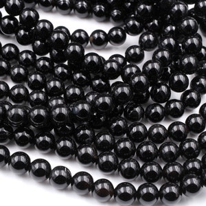 AAA Grade Natural Black Onyx Round Beads 2mm 3mm 4mm 6mm 8mm 10mm 12mm ...
