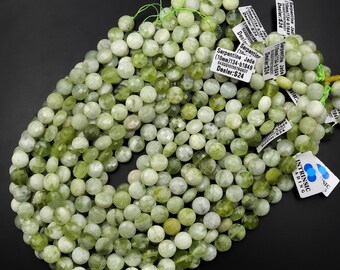Grüne Jade Kugeln In 4, 6, 8 & 10 Mm NATUR Edelsteinperlen Strang F. Kette