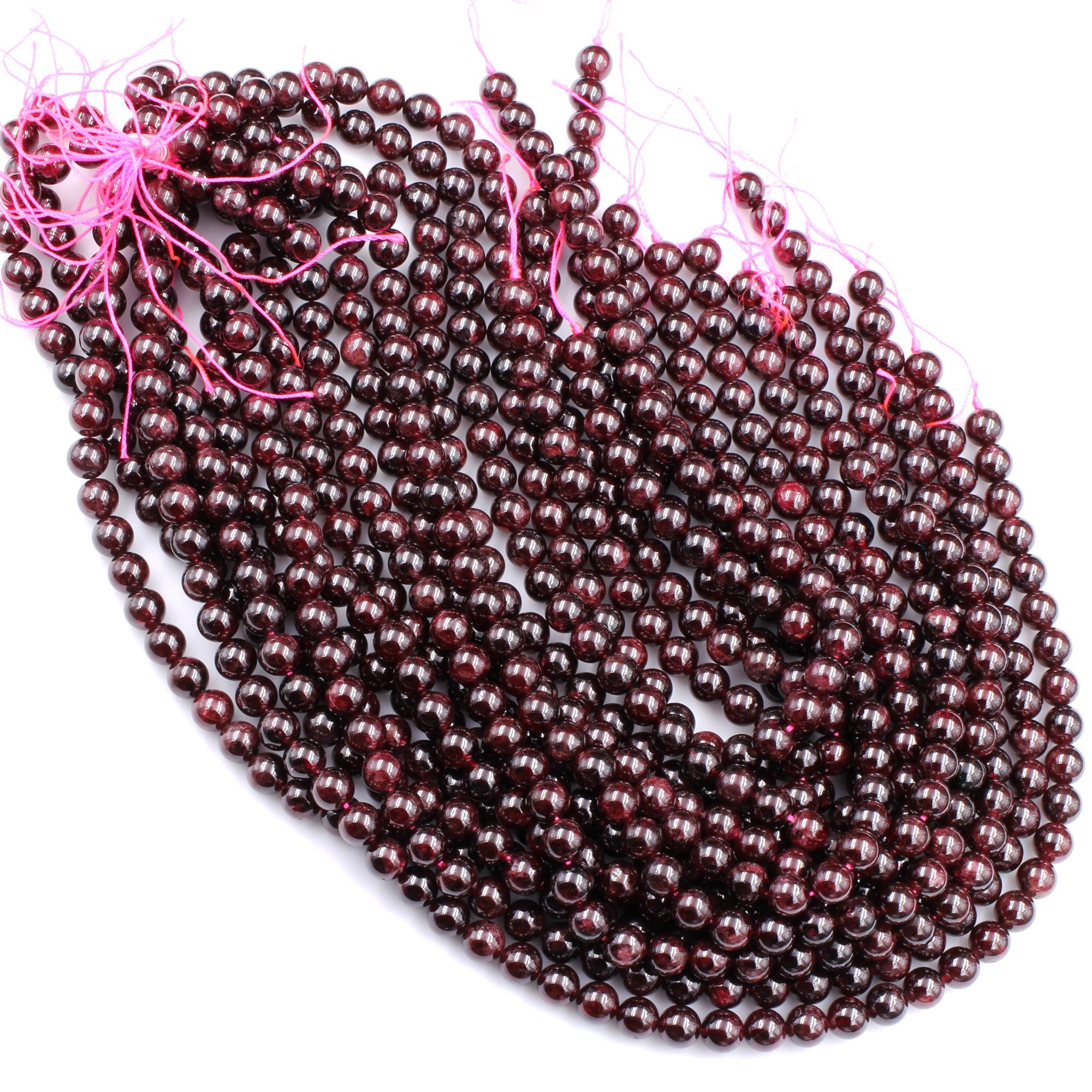 Thebeadchest Red Garnet Spade Beads (8mm), Adult Unisex