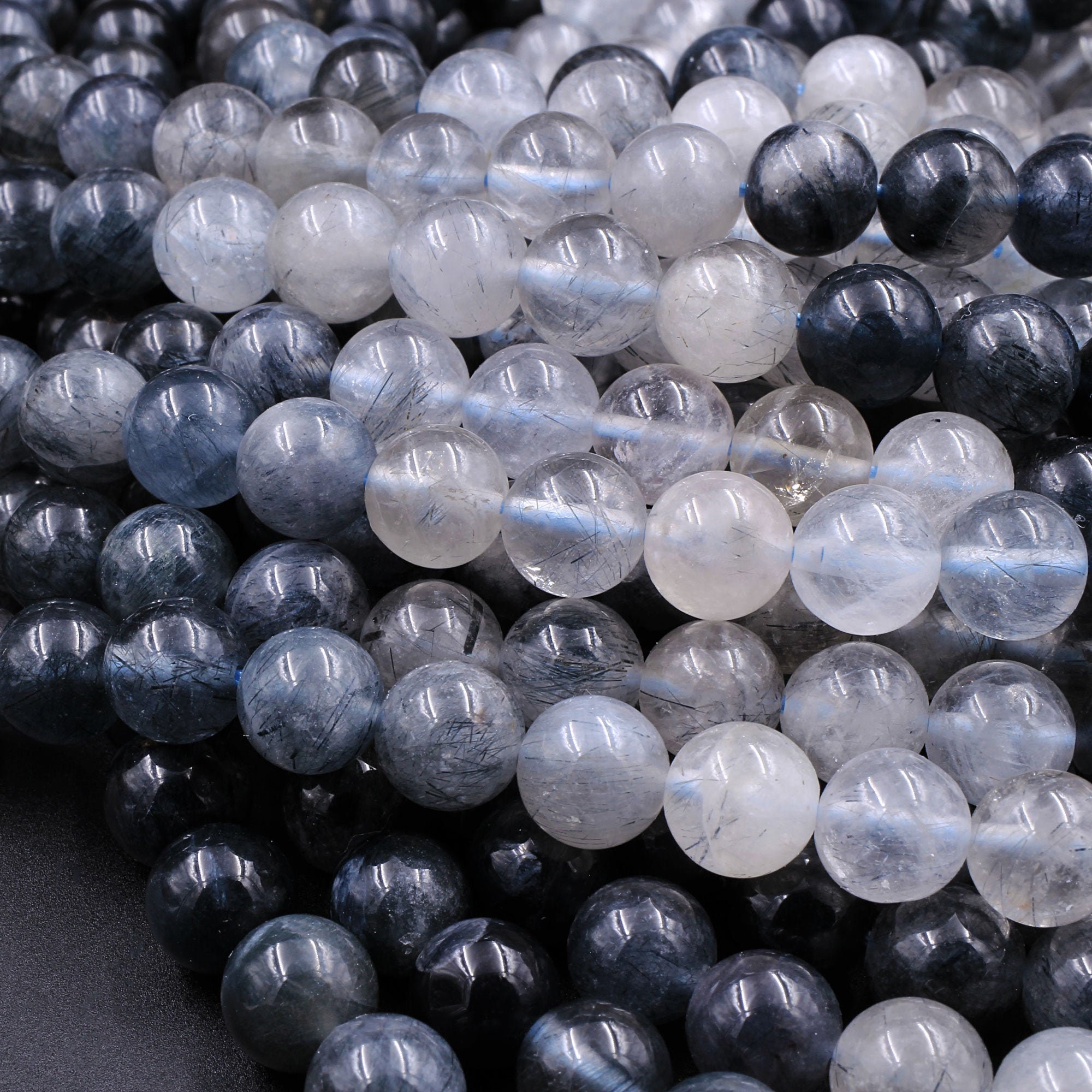 Rare Blue Rutilated Quartz 6mm 8mm 10mm 12mm Round Beads From ...