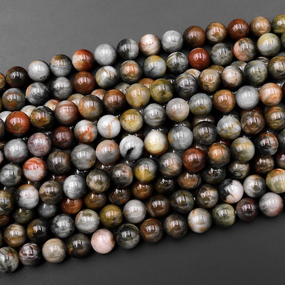 10mm Natural Indian Agate Beads Round Gemstone Loose Beads for Jewelry Making (36-38pcsstrand)