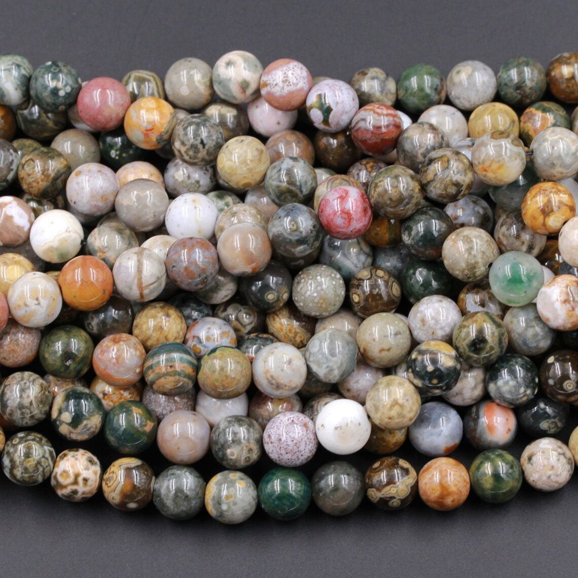 Natural Ocean Jasper Round Beads 4mm 6mm 8mm 10mm 12mm High | Etsy