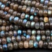 Natural Labradorite Smooth Rondelle Beads 6mm 8mm 10mm 12mm Brilliant Rainbow Blue Fire Flashes 15.5' Strand 