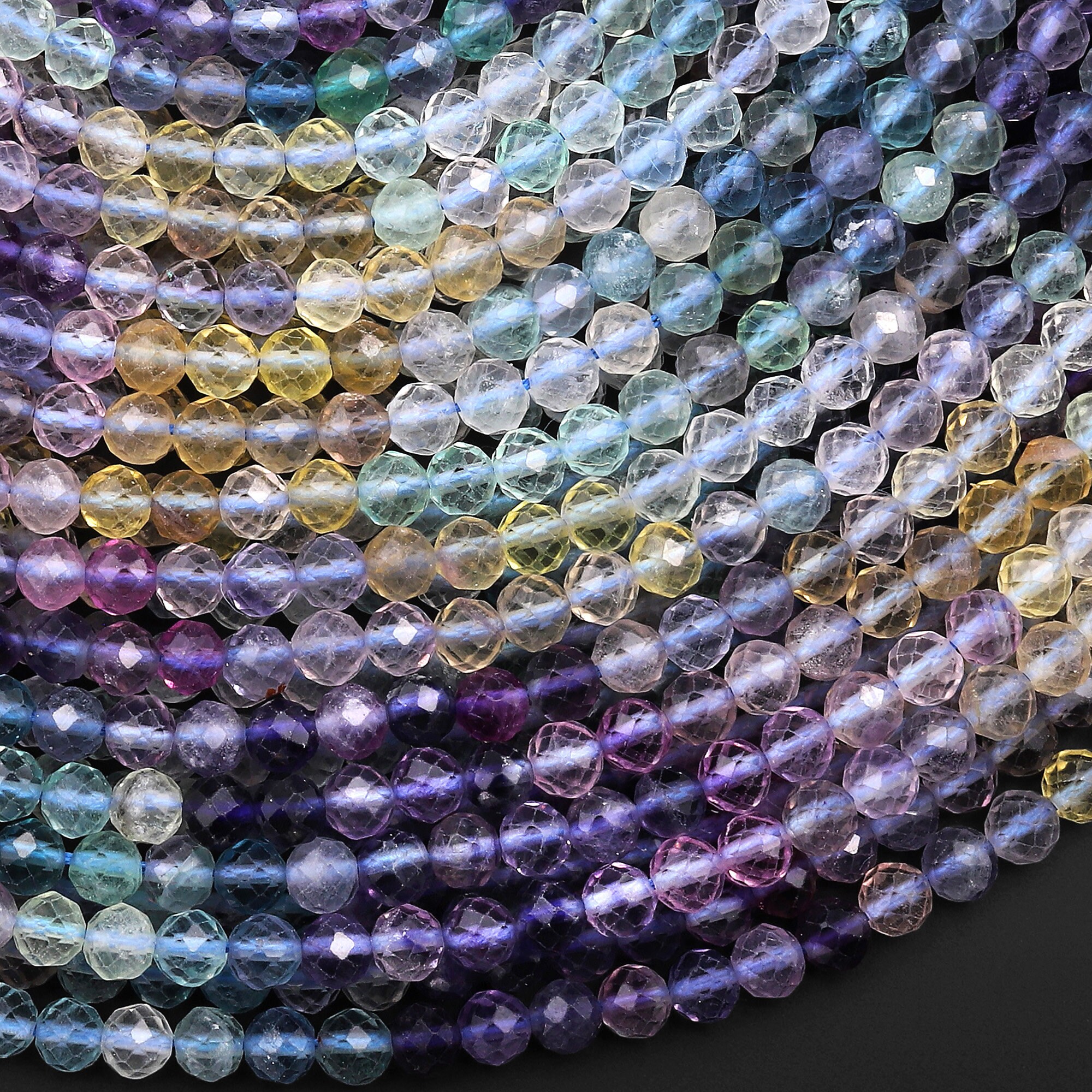 Rainbow fluorite beads sale