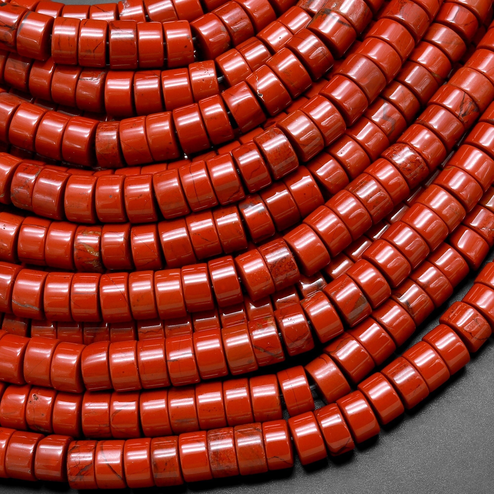 Red Beads Brick Red Beads 6mm Glass Beads 6mm Beads BULK Beads Wholesale  Beads 136 pieces Bulk Bead Unique Glass Beads