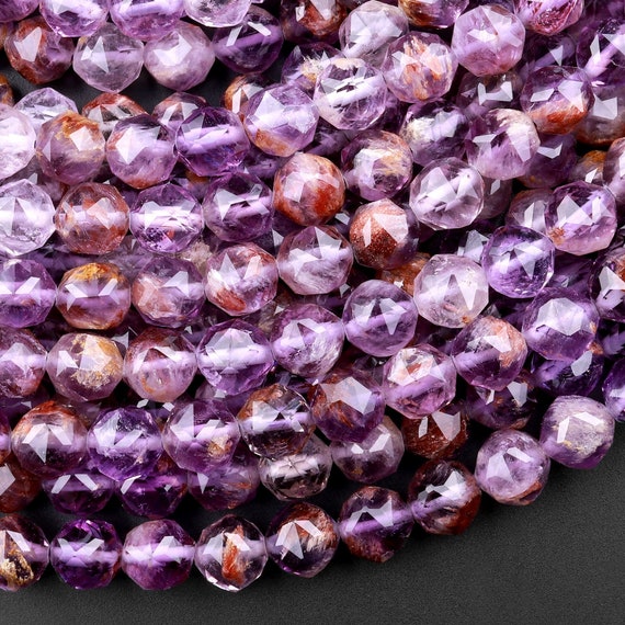 Amethyst (Flower Amethyst) AAA 8mm Beads (Jewelry Grade) - 7 pieces