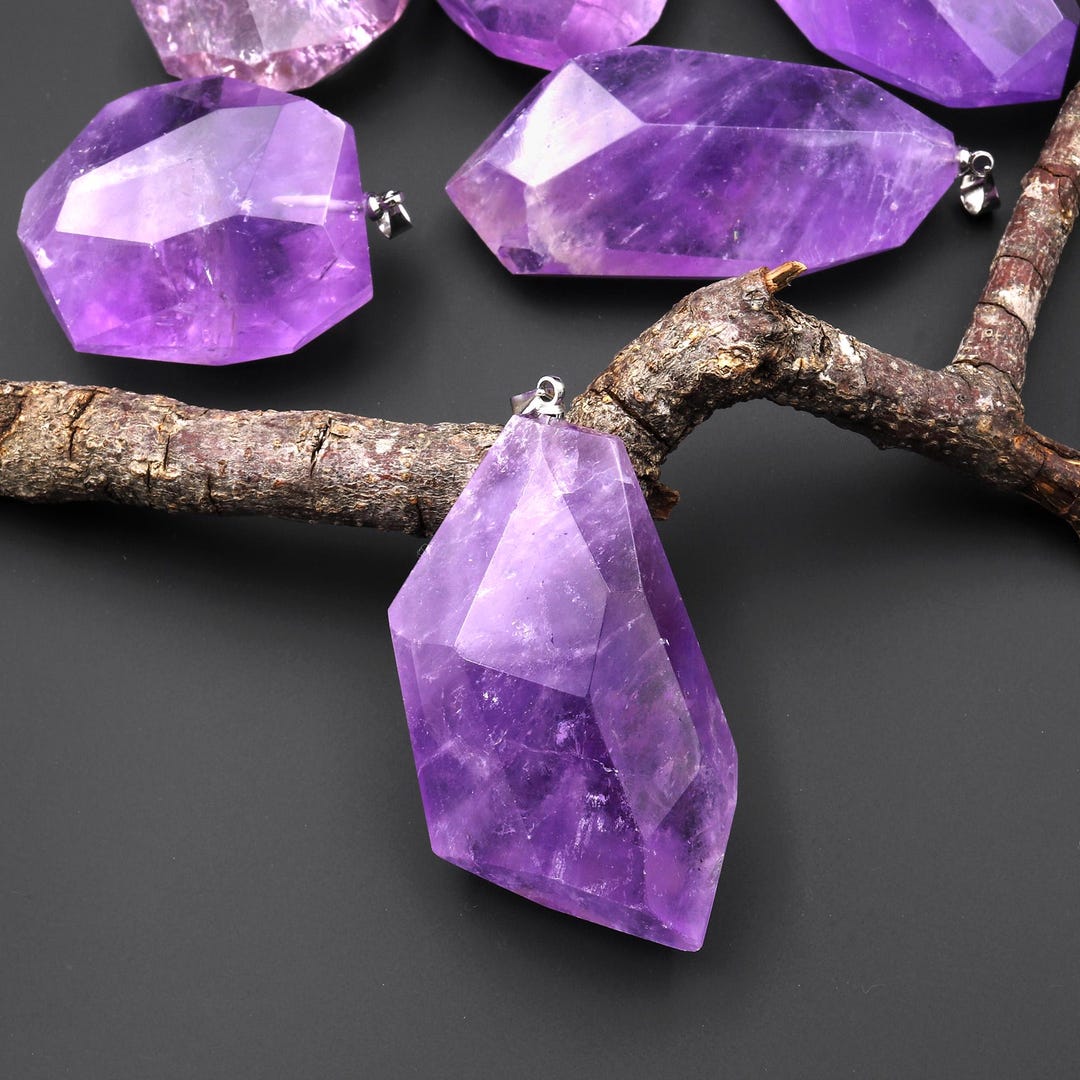 Translucent Amythyst AAA Faceted Gemmy Translucent Natural Purple Amethyst Pendant - Etsy