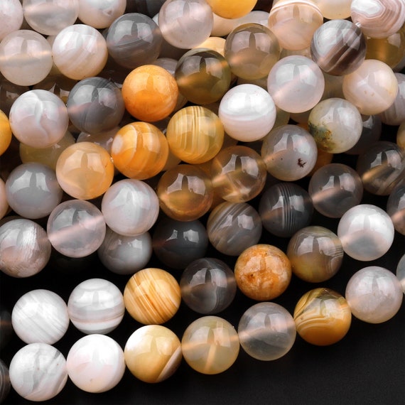 Matte Botswana Agate Beads 4mm 6mm 8mm 10mm 12mm Round Beads 15.5