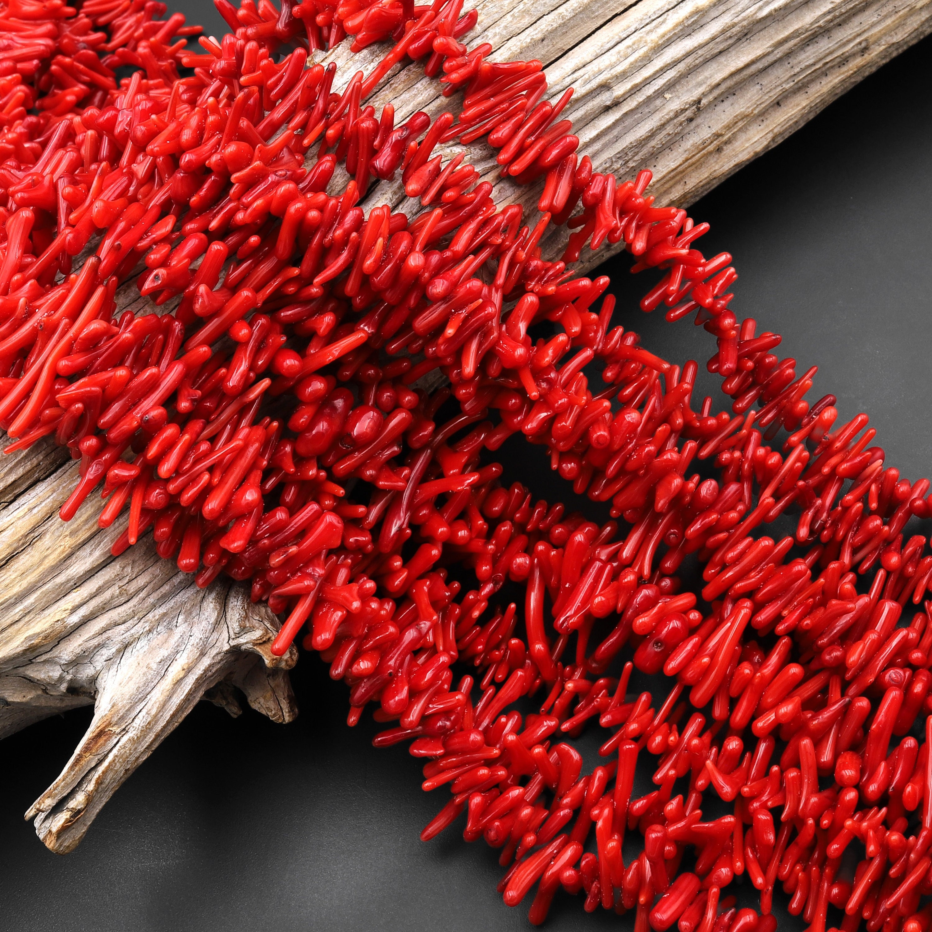 Super Thin Fine Genuine Red Coral Branch Beads Center Drilled Freeform  Stick 15.5" Strand - Etsy UK