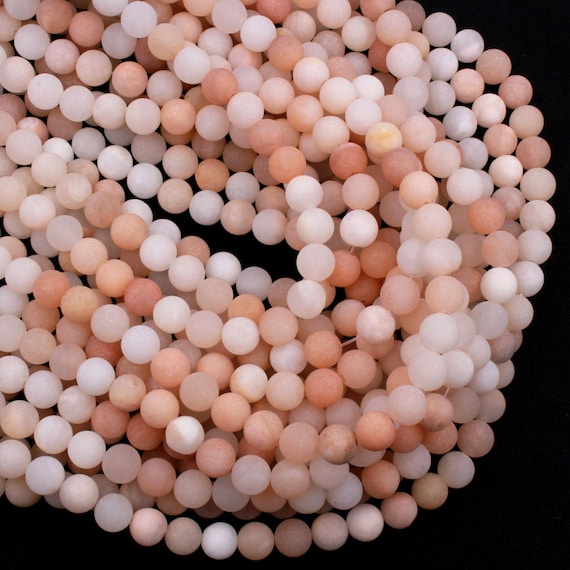 Mix, Aventurine & Quartz, Pink, Smooth Round In Sizes 4mm, 6mm, 8mm - Foto 3