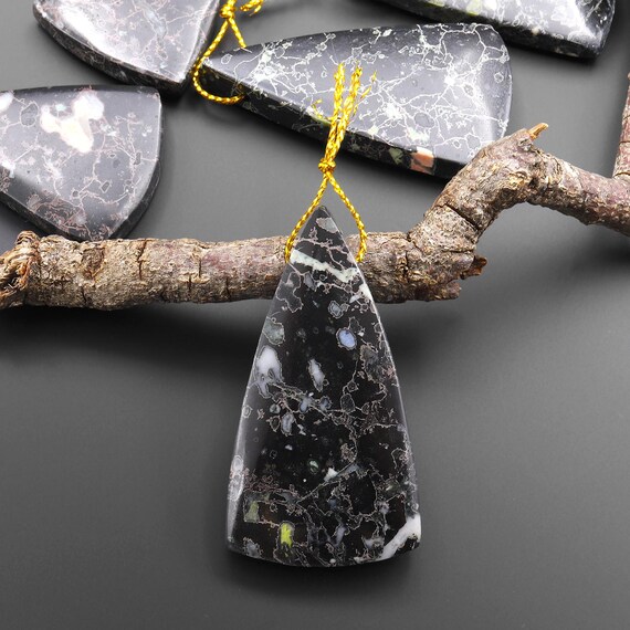 Natural Cherry Blossom Jasper Aka Flower Jasper Smooth Triangle