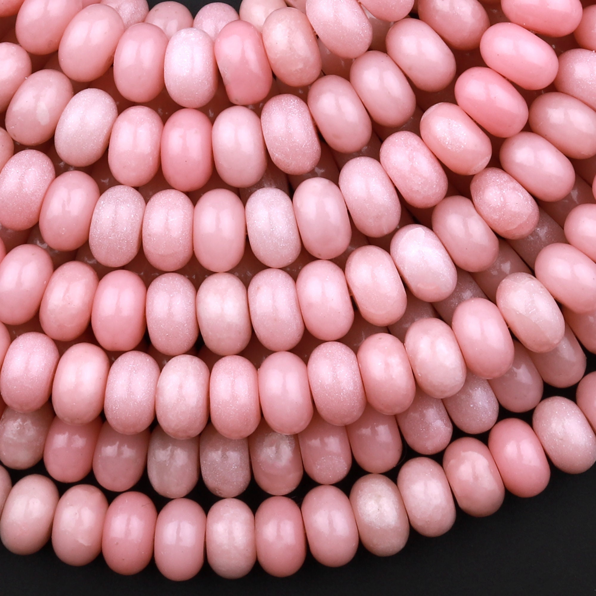 Natural Pink Opal Faceted Round Rondelle Beads Strand – 2.5mm, 13 Inches (33cm), AAA Quality, Gemstone Inc.