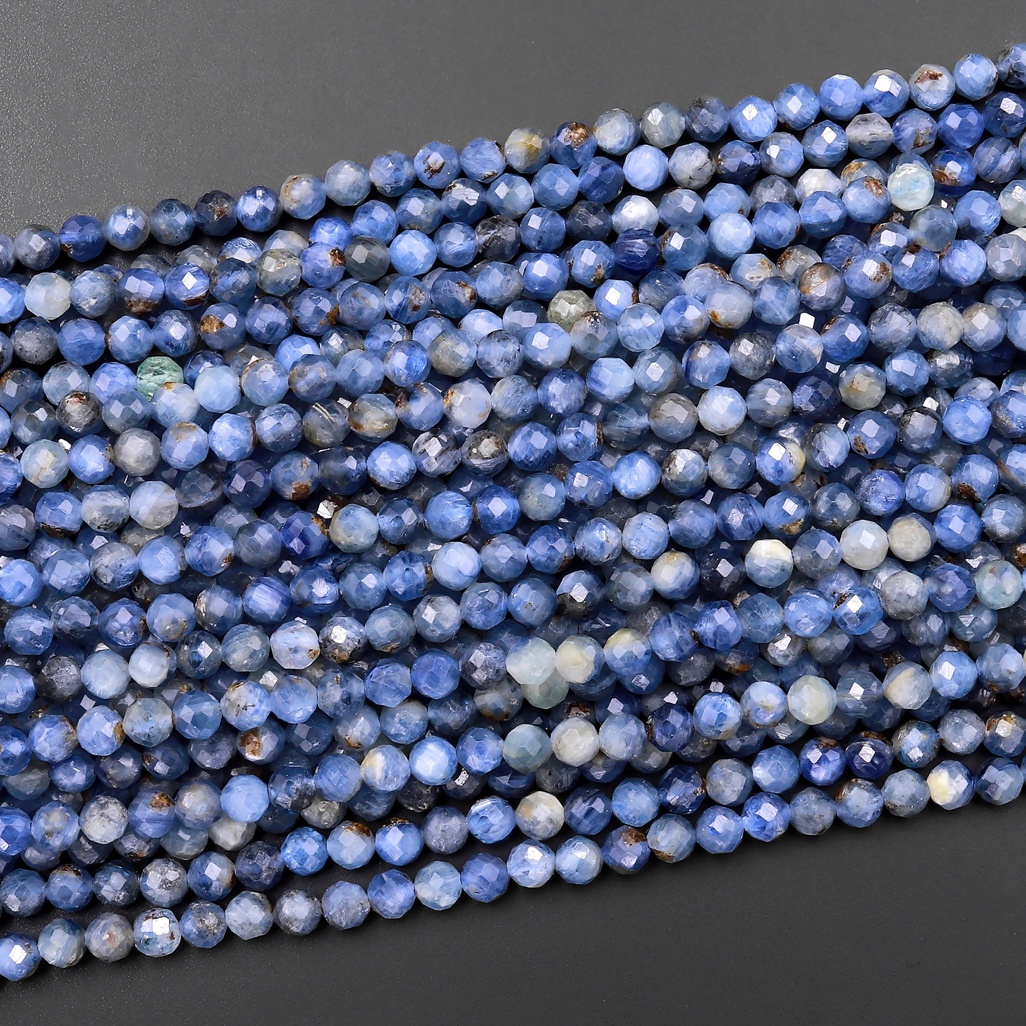 Natural Blue Rainbow Moonstone Beads Freeform Rondelle 15.5