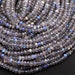AAA Micro Faceted Labradorite Rondelle Beads 4mm Brilliant Rainbow Blue Flashes Fire Diamond Cut 15.5' Strand 
