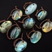 Natural Labradorite Freeform Oval Pendant Unique 2 Hole Pendant Tones of Blue Green Gold Flashes Hand Cut Drilled Gemstone Bead 