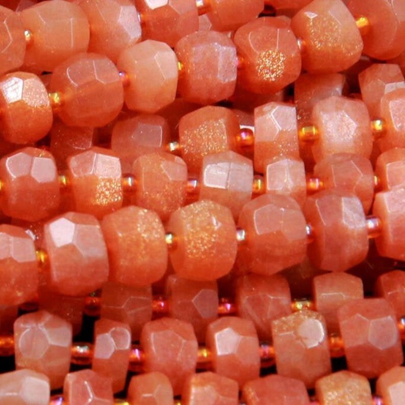 thumbnail image 2 of Handmade 5x8mm Faceted Natural Red Jade Gem Stone Rondelle Beads 2 of 12