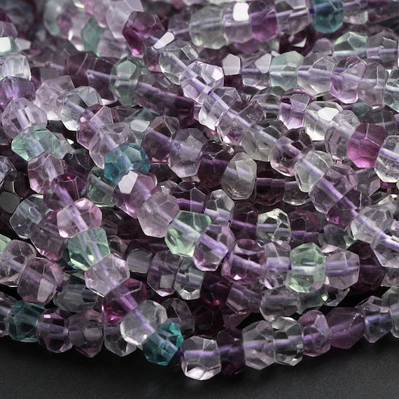 AAA 15/" 2x4mm Purple Amethyst Faceted Rundelle Gems Beads