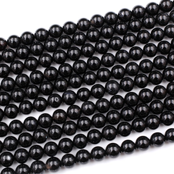 AAA Grade Natural Black Onyx Round Beads 2mm 3mm 4mm 6mm 8mm 10mm