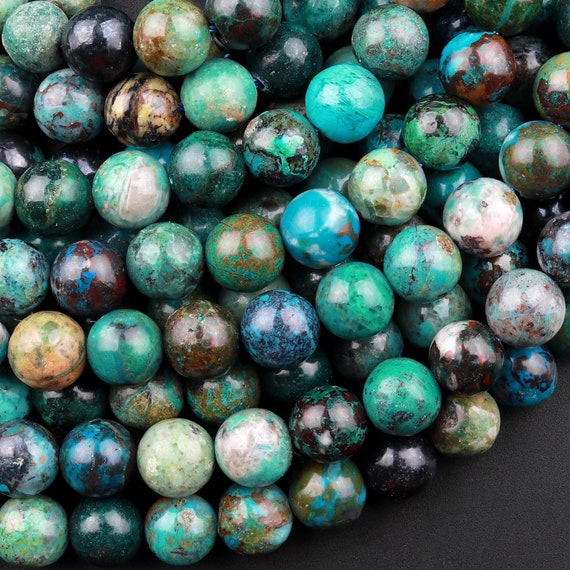 Natural chrysocolla best sale beads