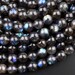 Rare AAA Natural Black Labradorite 5mm 6mm 8mm 10mm Round Beads Blue Flashes 15.5' Strand 