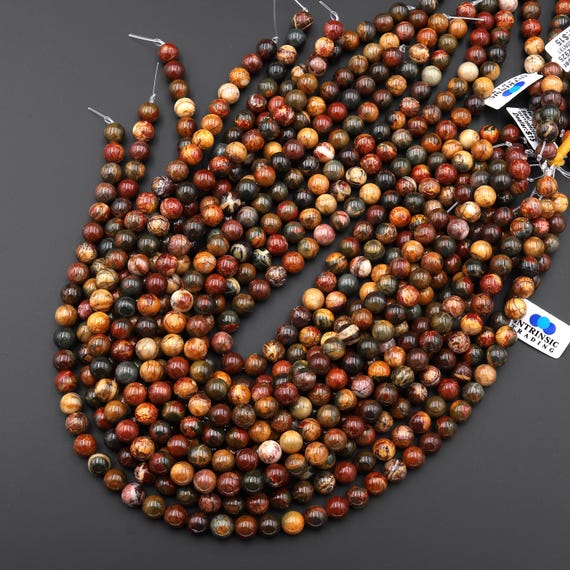 天然レッドクリークジャスパー 4 mm 6 mm 8 mm 10 mm 12 mm 14 mm 16